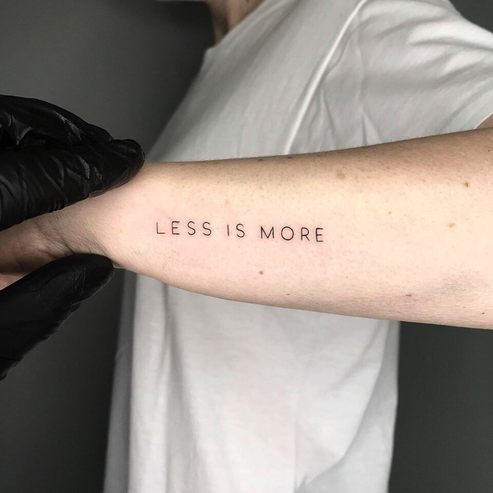 Less is More Single Line Tattoo Source @pierozarattini via Instagram