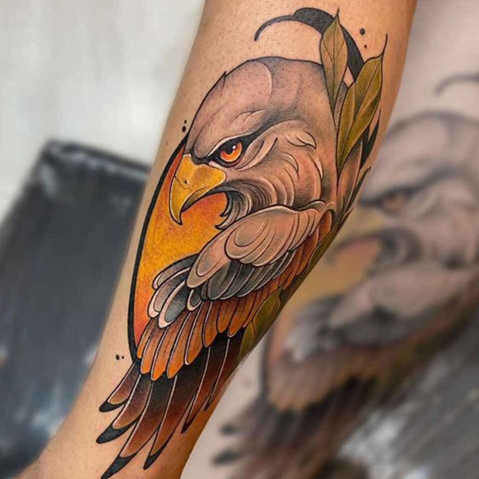 Long-crested Eagle Tattoo