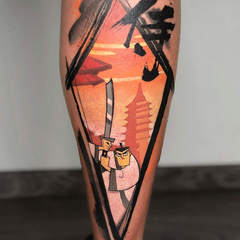 Samurai Jack Sword Tattoo Source @_brinktattoo via Instagram