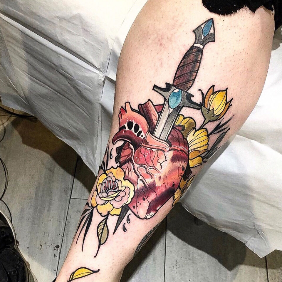 Short sword tattoo Source @grant_tattoos via Instagram