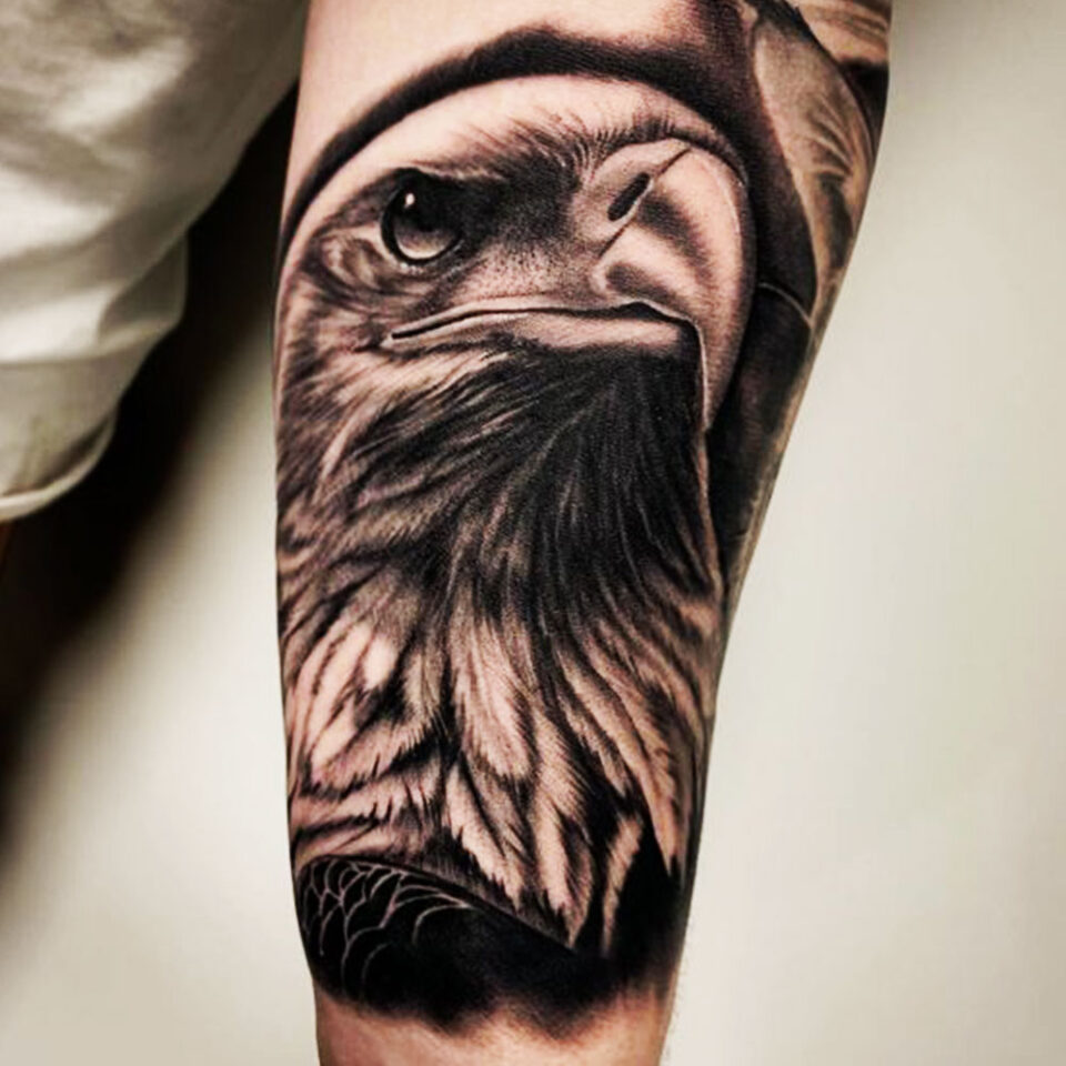 Tawny Eagle Tattoo