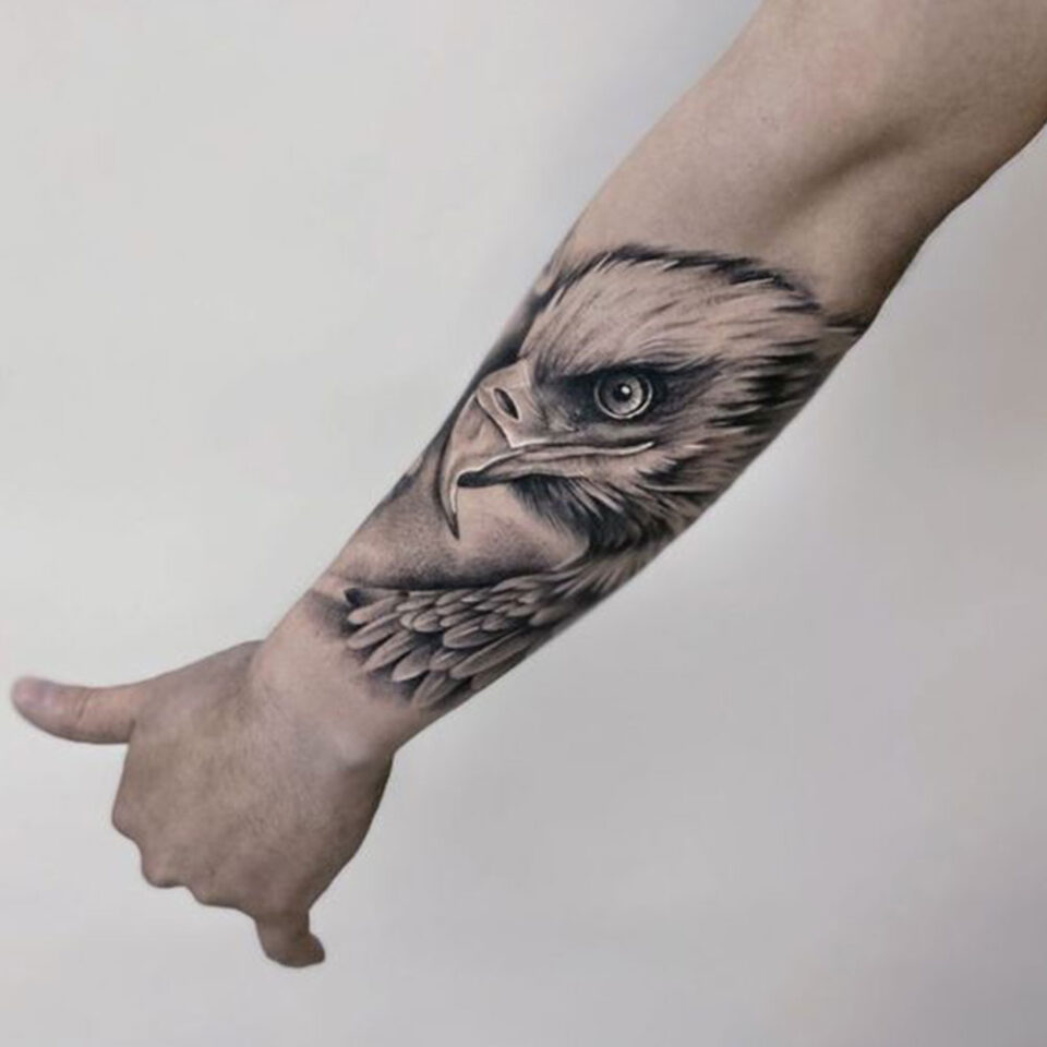 Tawny Eagle Tattoo