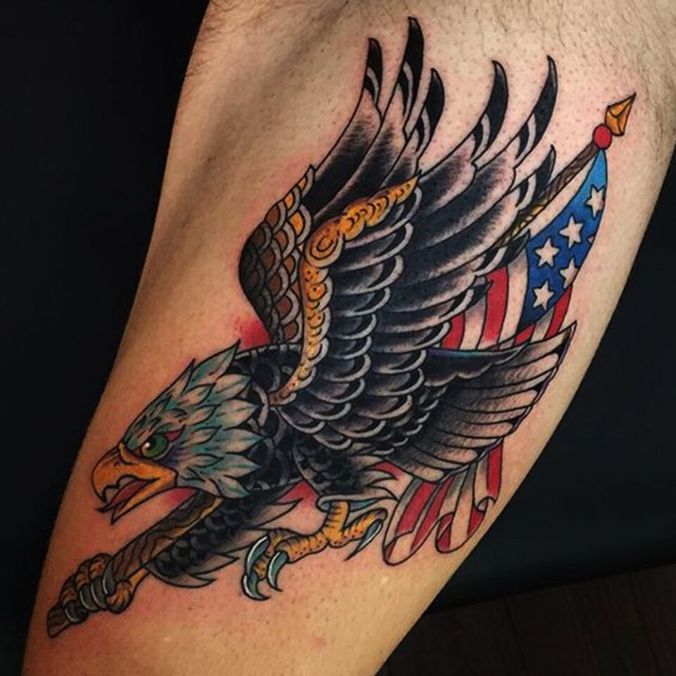 Traditional American Style Eagle tattoo