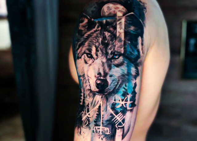 Wolf Tattoo Featured Image - Source @markzvytattoo via Instagram