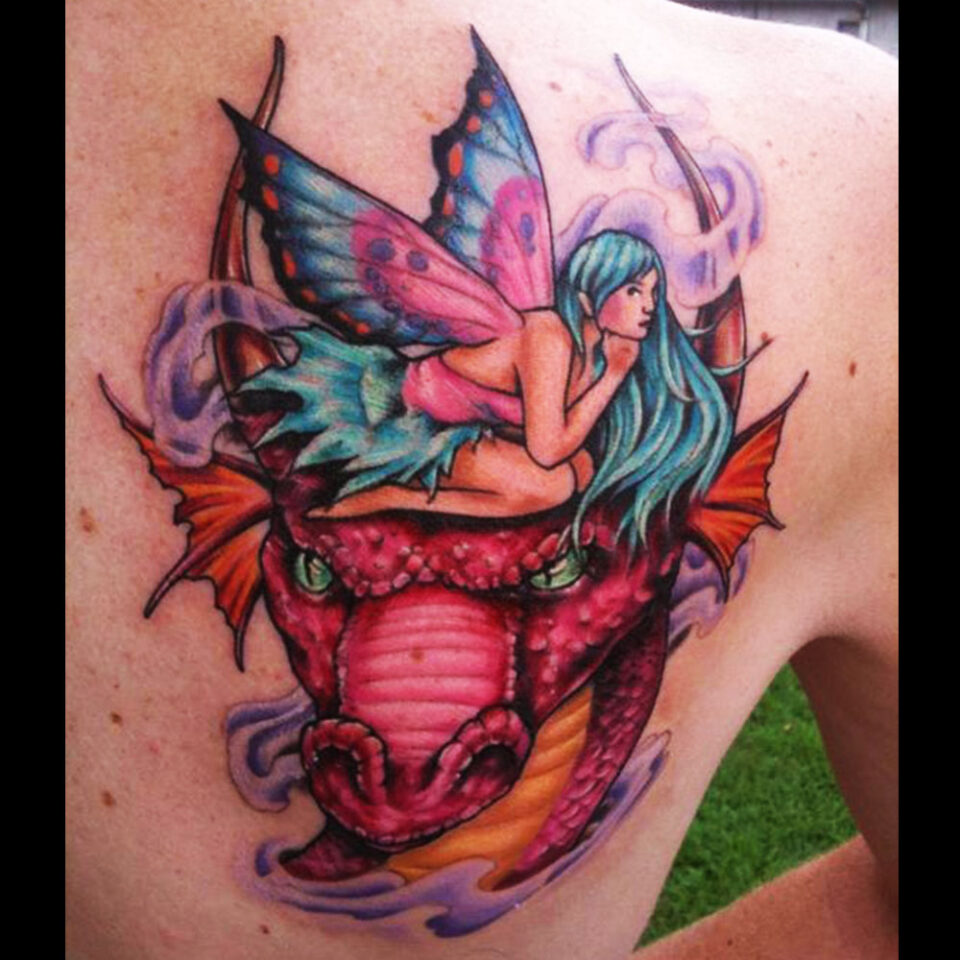 dragon and fairy tattoo source via Pinterest