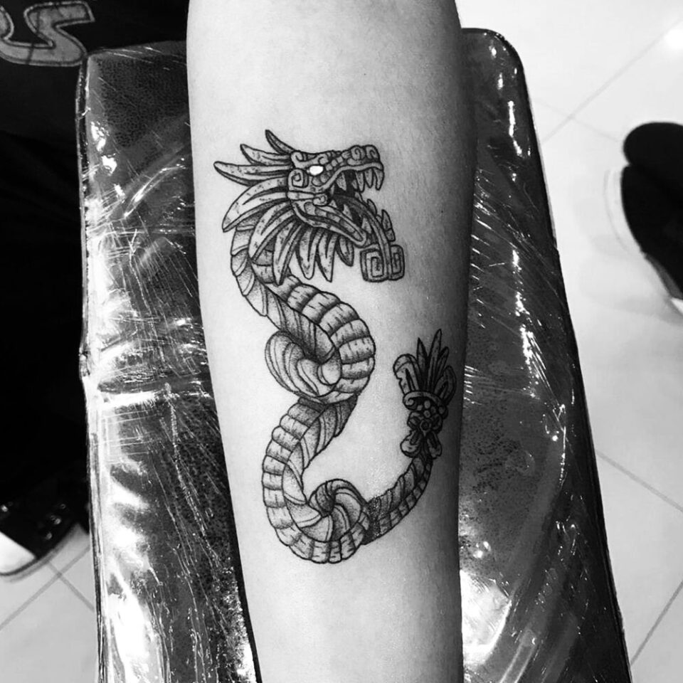 dragon and lock tattoo via Pinterest