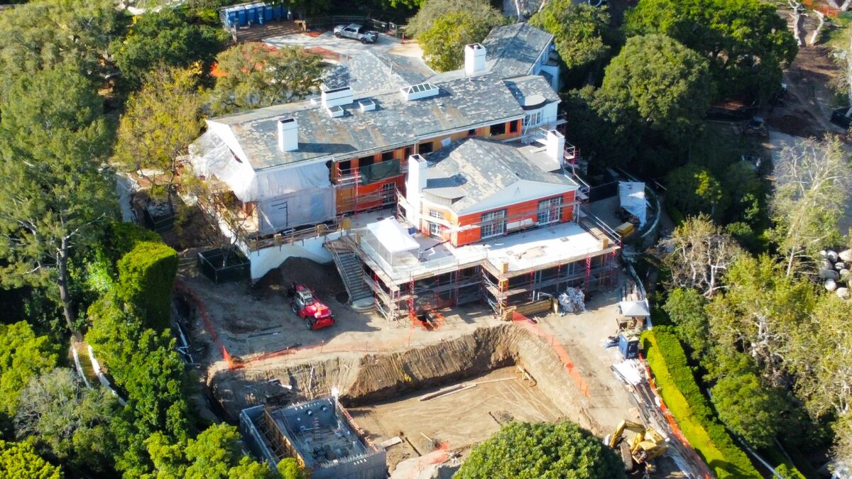 Jeff Bezos' Beverly Hills mansion under construction.