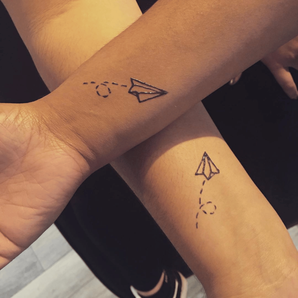 Airplane Matching Tattoo Source @getinkbox via Facebook