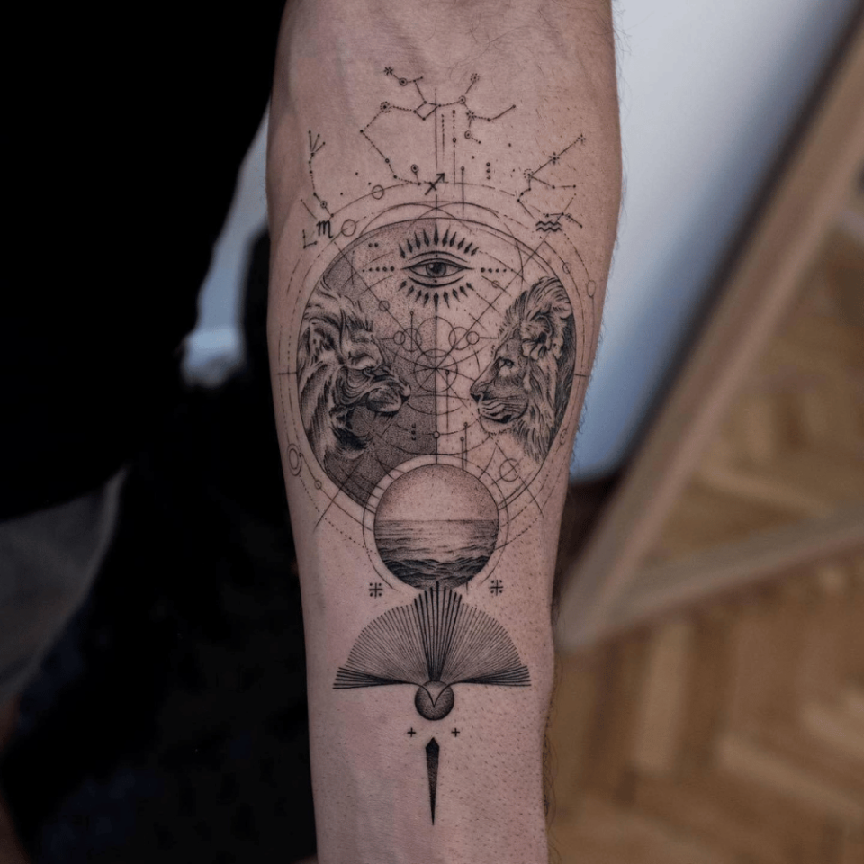 Astrological Star Tattoo Source @AaronRodgers via Instagram