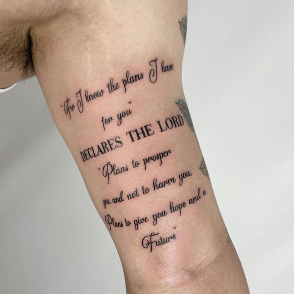 Bible Verse Religious Tattoo