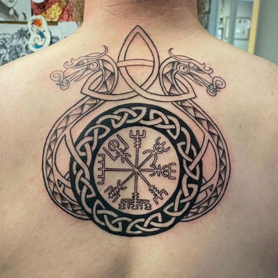 celtic knot compass tattoo Source @thevortexican via Instagram
