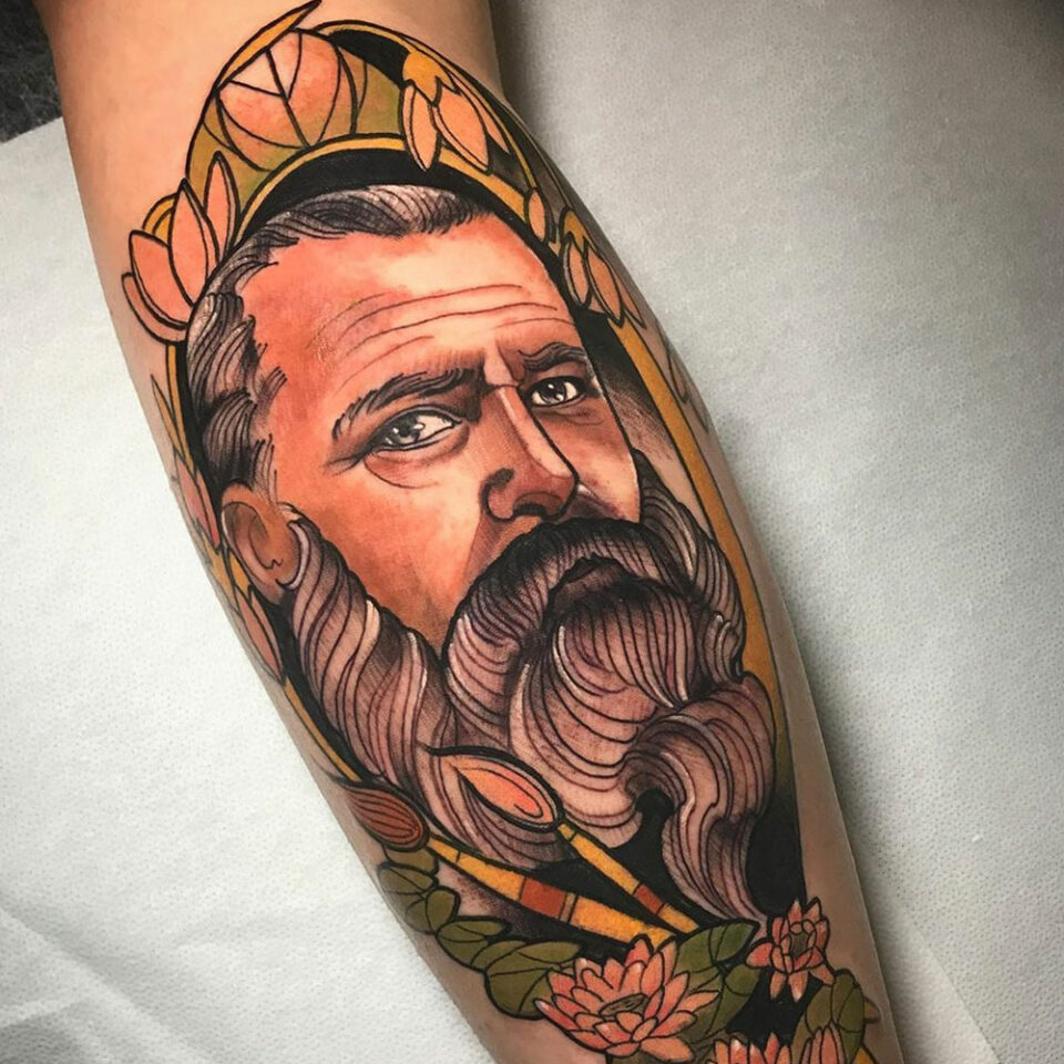 Classical Painter Portrait Tattoo Source @ladyink_oficial via Instagram