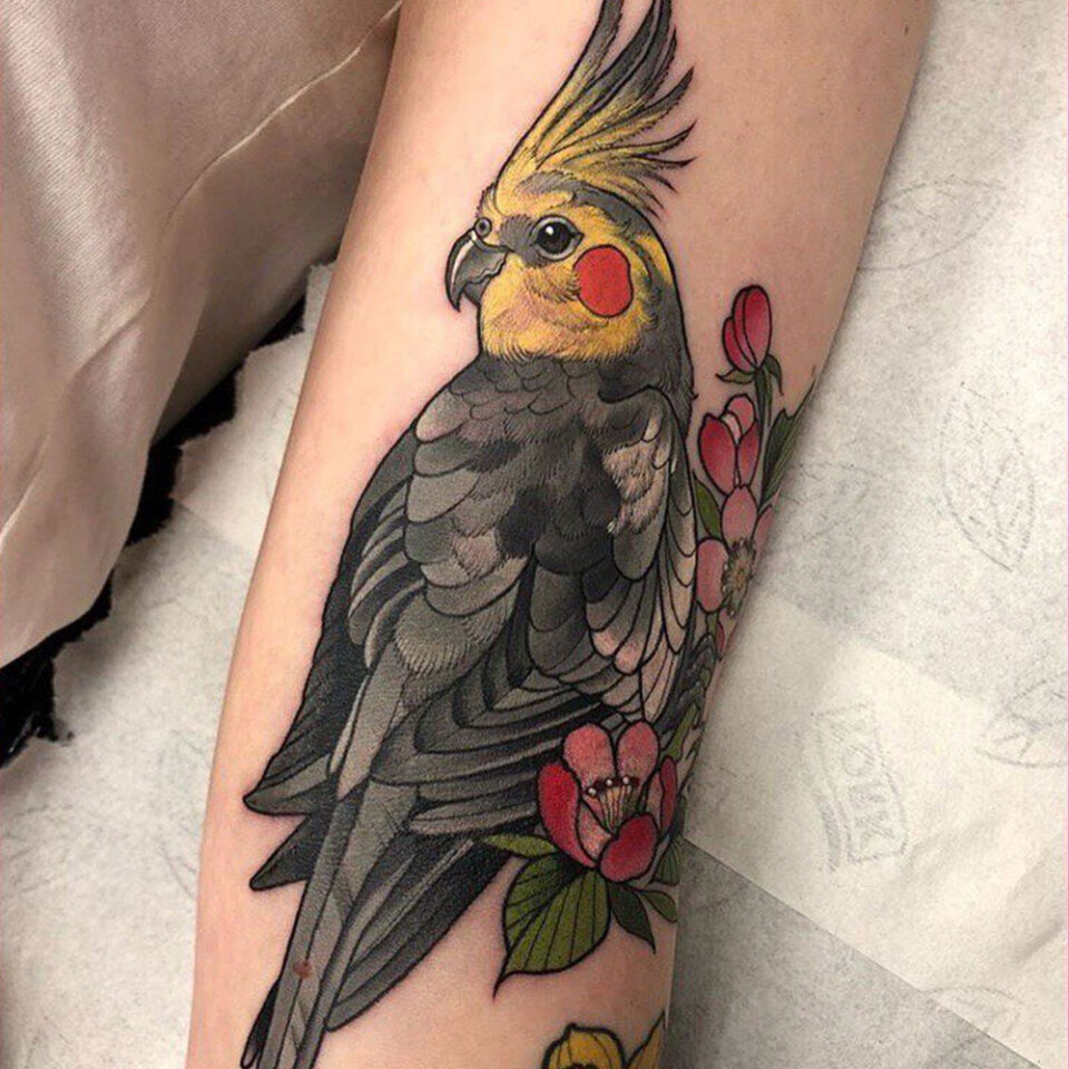 Cockatiel Singing Pet Tattoo Source @mschelseadaly via Instagram