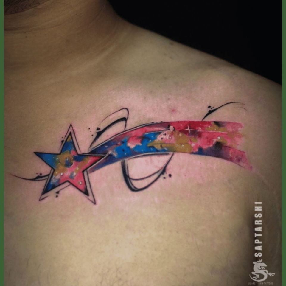 Cosmic Energy Star Tattoo Source_ @lizardsskintattoos via Instagram