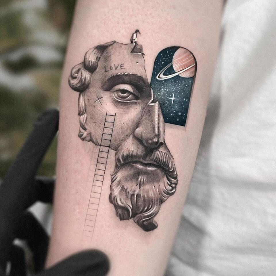 Dream Self Portrait Tattoo Source @kozo_tattoo via Instagram
