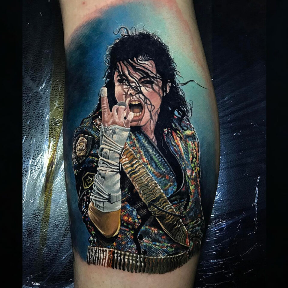 Favourite Musician Portrait Tattoo Source @stevebutchertattoos via Instagram