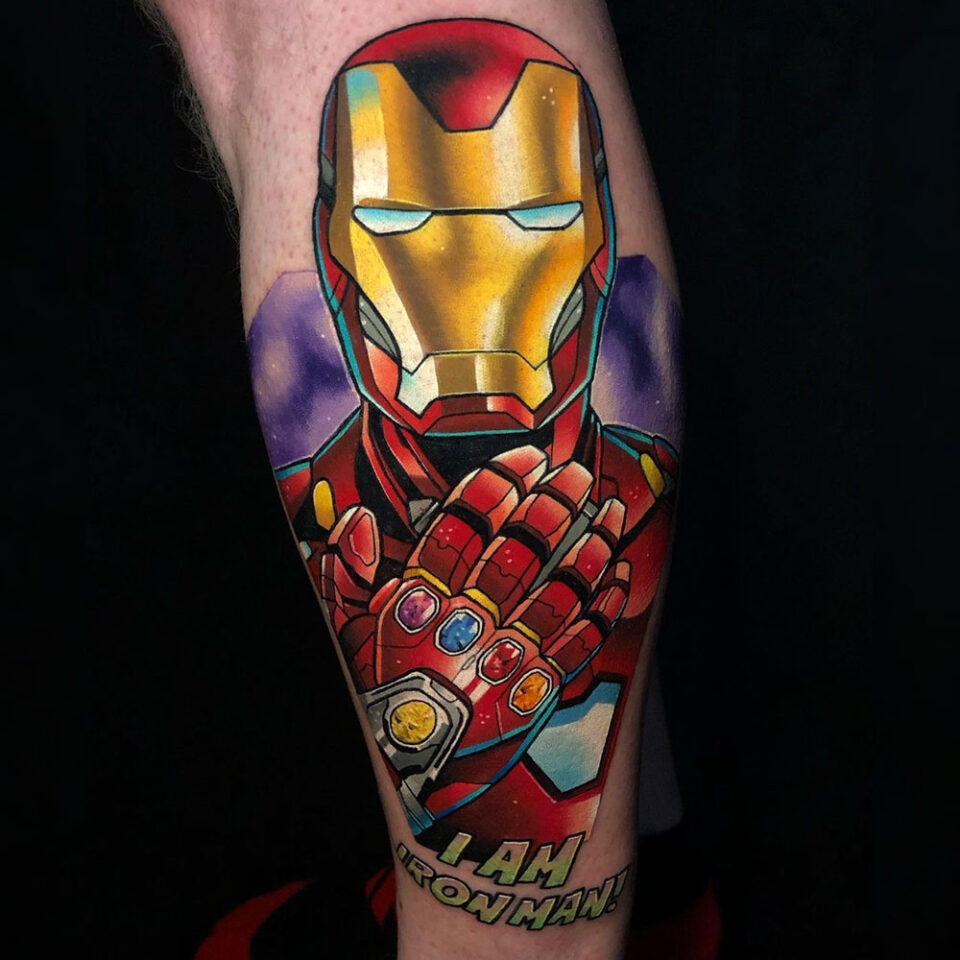 Fictional Hero Portrait Tattoo Source @daneinks via Instagram