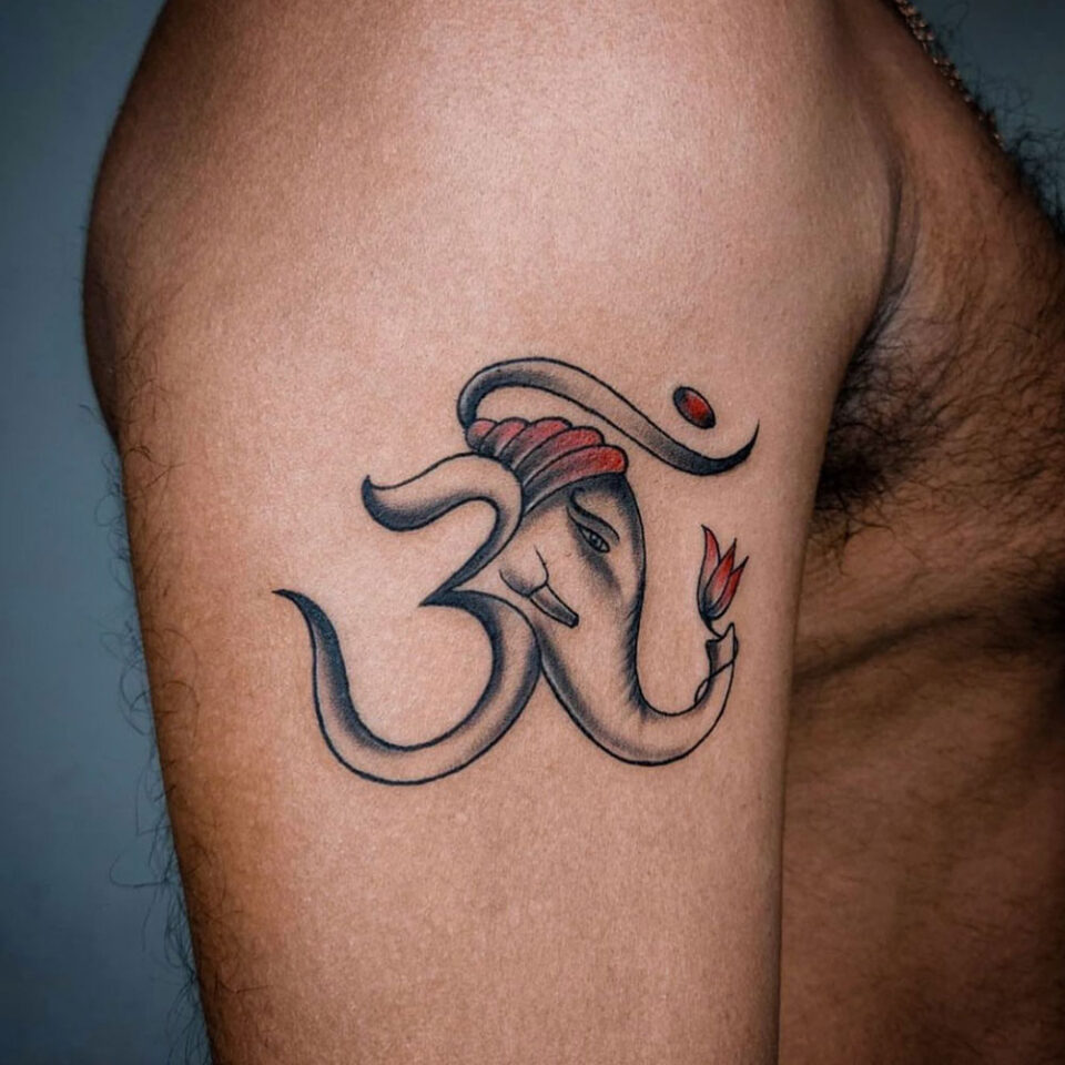 Ganesh Om Religious Tattoo
