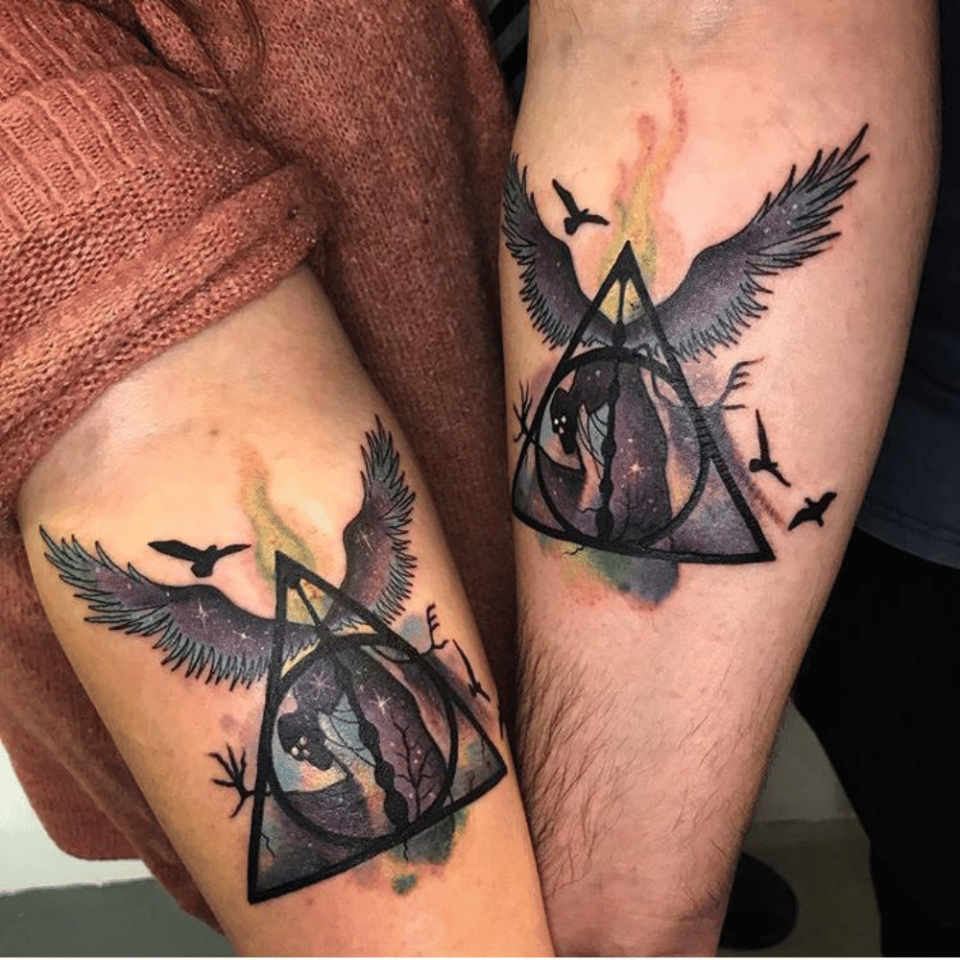 Harry Potter Symbols Matching Tattoo Source @Tattoo via Facebook