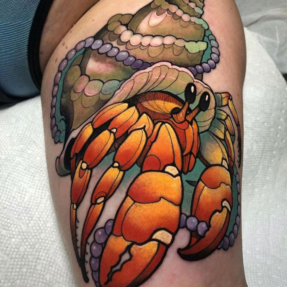 Hermit Crab Pet Tattoo Source @mattsteblytattoos via Instagram