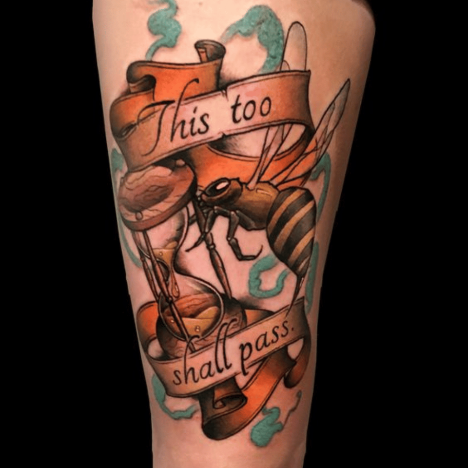 Hourglass Bee Tattoo Source @nick-the-tailor.com