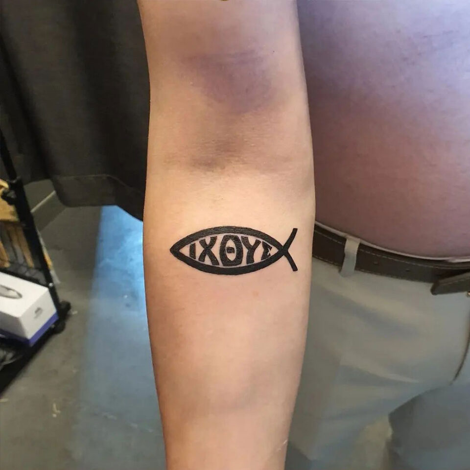 Ichthys (Fish) Religious Tattoo