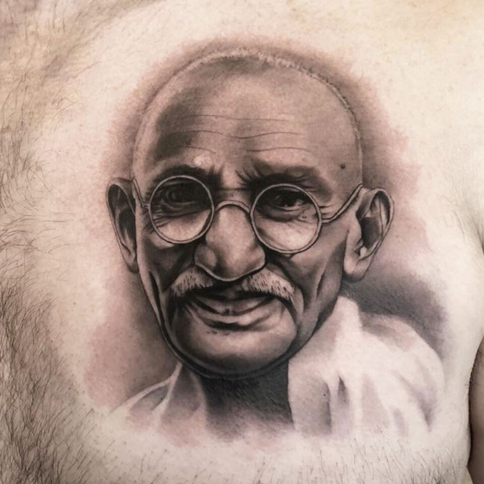Influential Activist Portrait Tattoo Source @kaitlin.tattoo via Instagram
