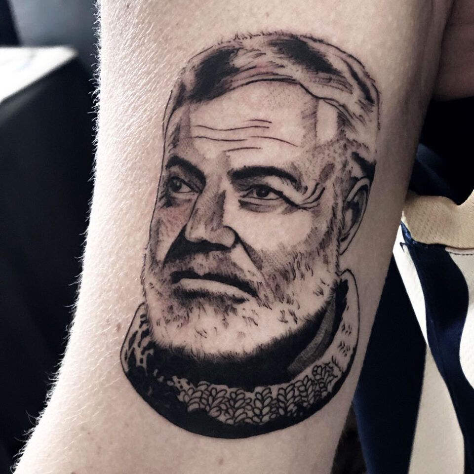 Inspirational Author Portrait Tattoo Source @bohemiantattooarts_nz via Instagram