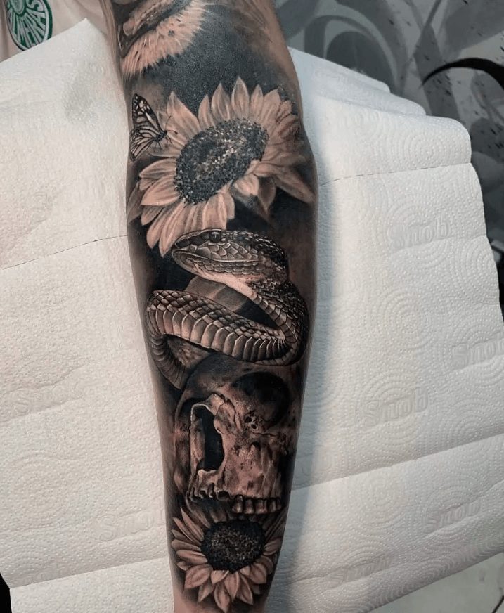 King Cobra with Scales Realism Tattoo