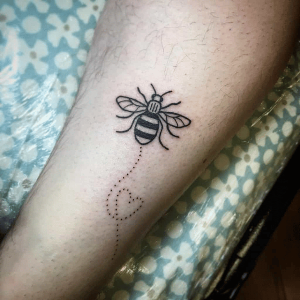 Love Letter Bee Tattoo Source @beckypopetattoo via Instagram