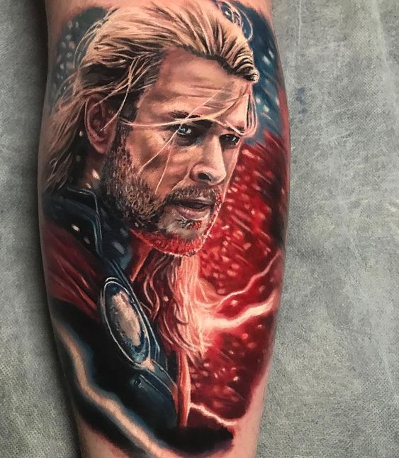Marvel Superhero Realism Tattoo Source Tattoo artist Damon Holleis | iNKPPL via Pinterest