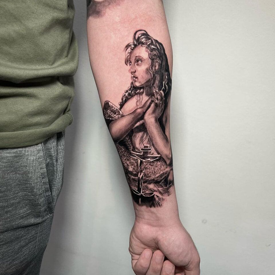 Mary Magdalene Religious Tattoo