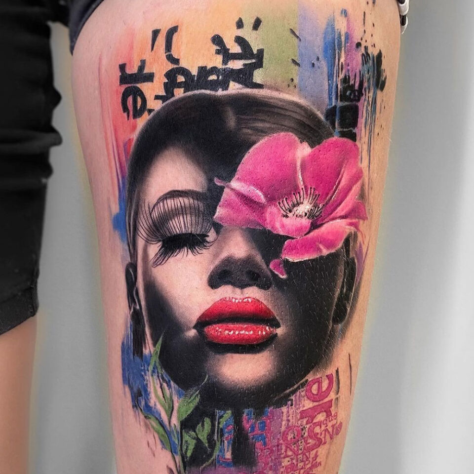 Memorable Stranger's Portrait Tattoo Source @marianne.tattoo via Instagram