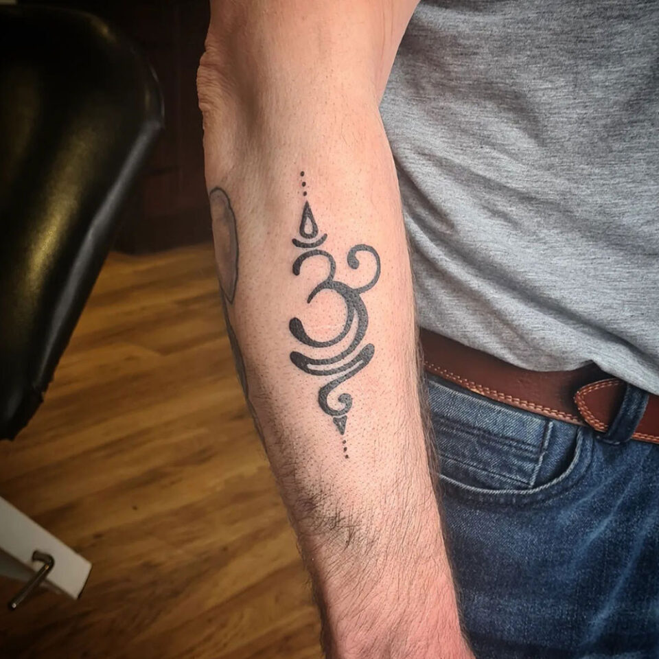 Om Symbol Religious Tattoo
