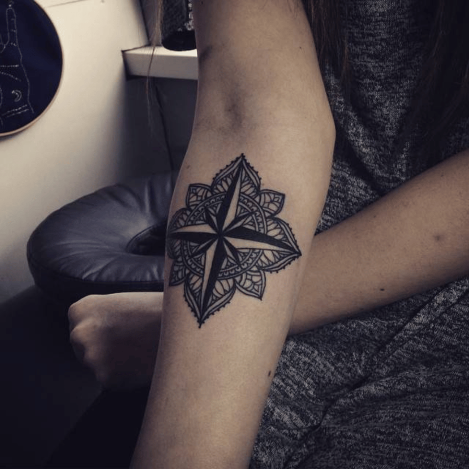Ornamental Star Tattoo Source @tattoofilter.com