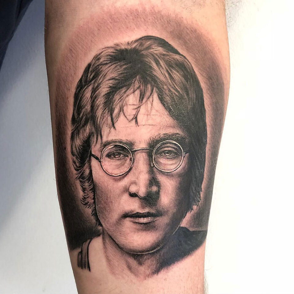 Pop Culture Icon Portrait Tattoo Source @rextattoo451 via Instagram