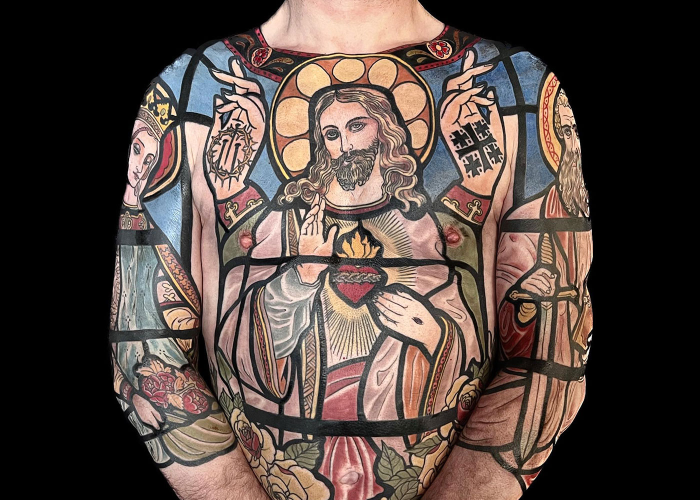 110 Religious Tattoos: Chest, Sleeve & Forearm Designs For Men & Women - DMARGE
