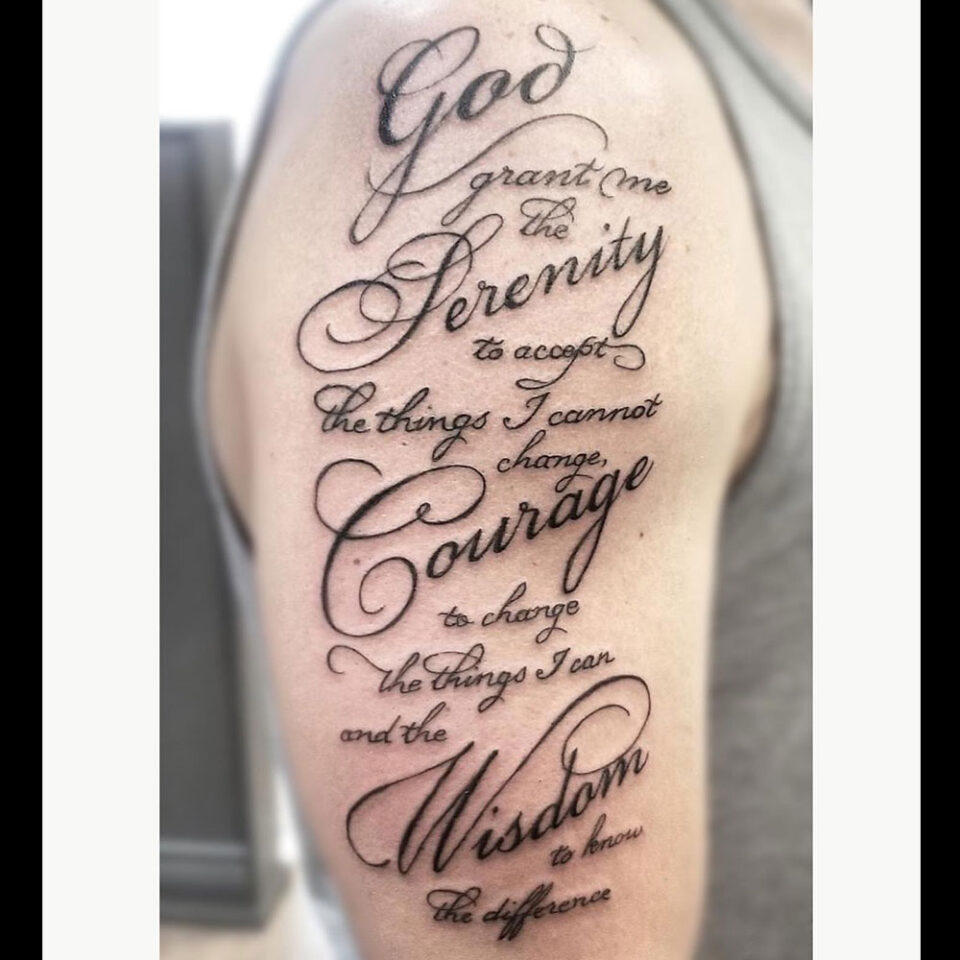 Serenity Prayer Symbol Tattoo