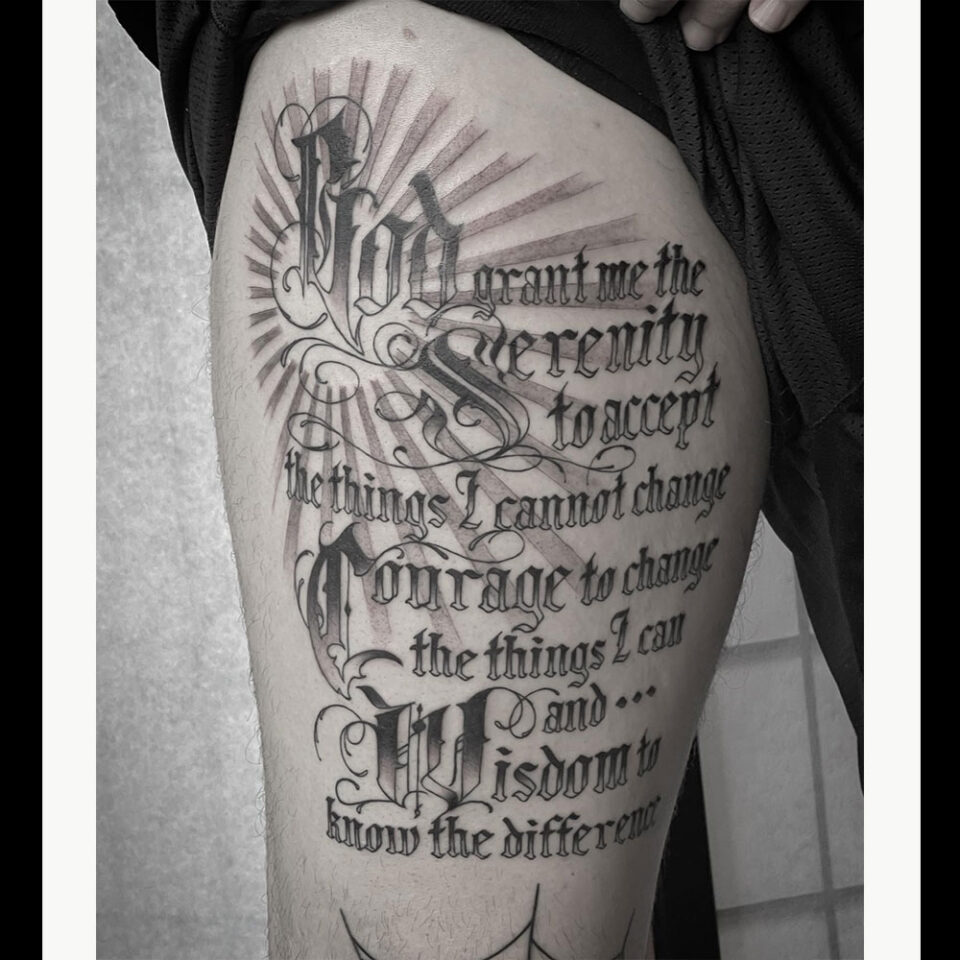 Serenity Prayer Symbol Tattoo