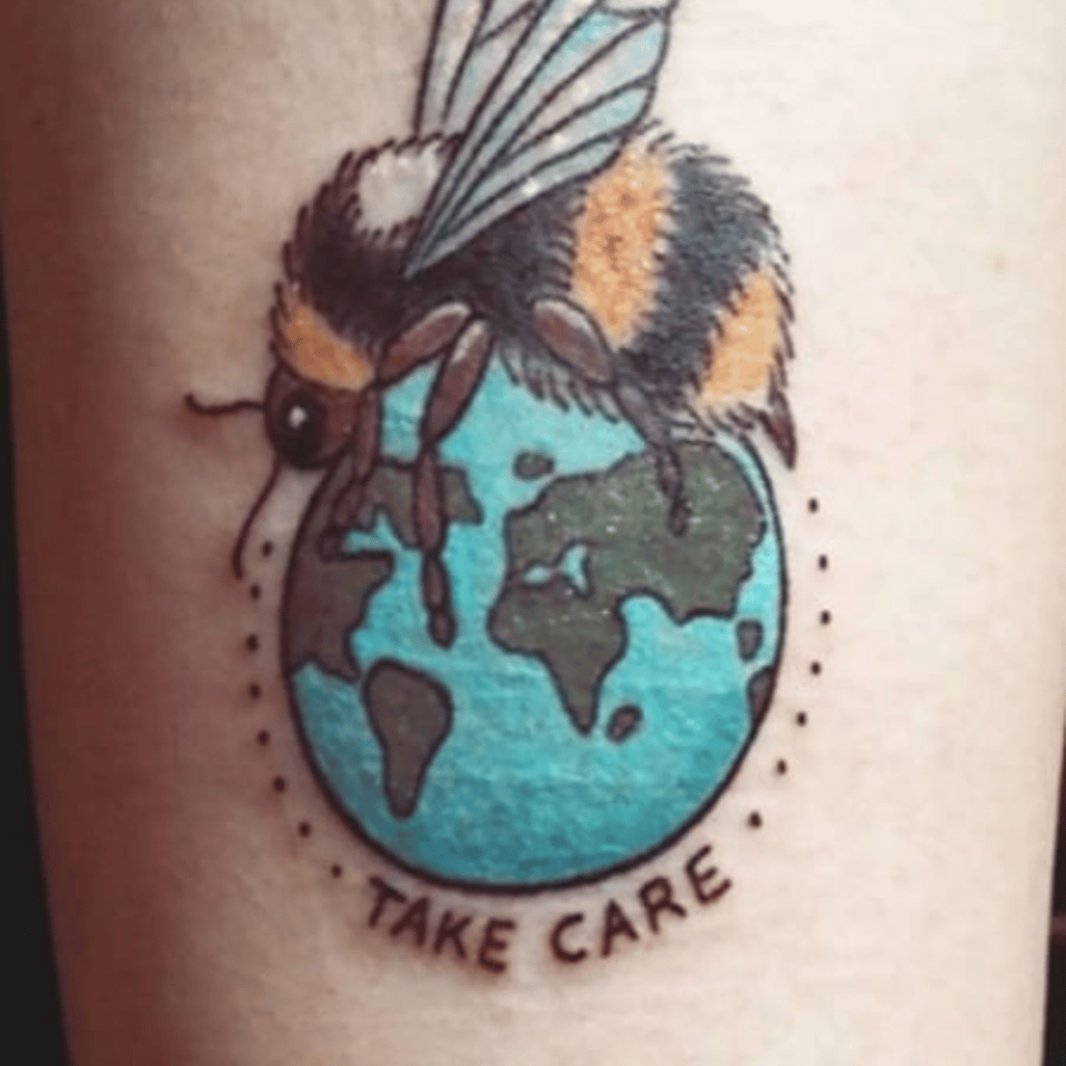 Solar System With Bee Tattoo Source @thetrendspotter.net