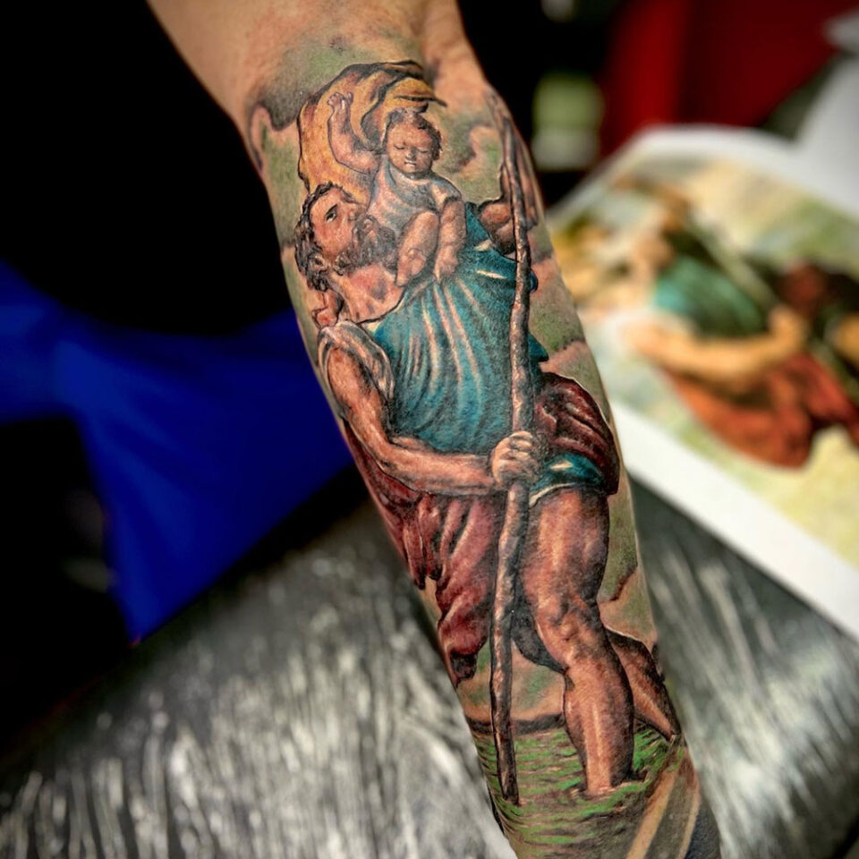 St. Christopher Religious Tattoo