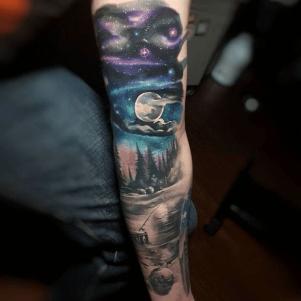 Starry Forearm Tattoo Source @thestyleup.com