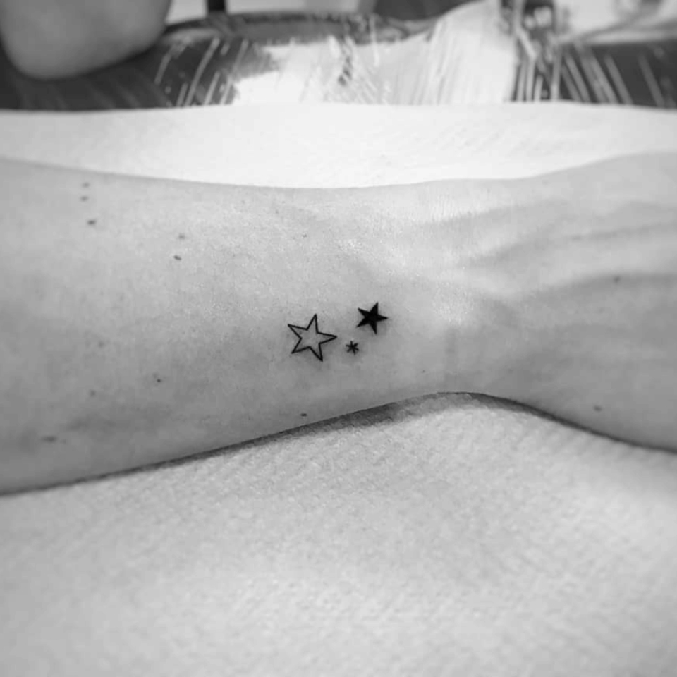 Tiny Star Tattoo Source @CrimsonElf via Instagram