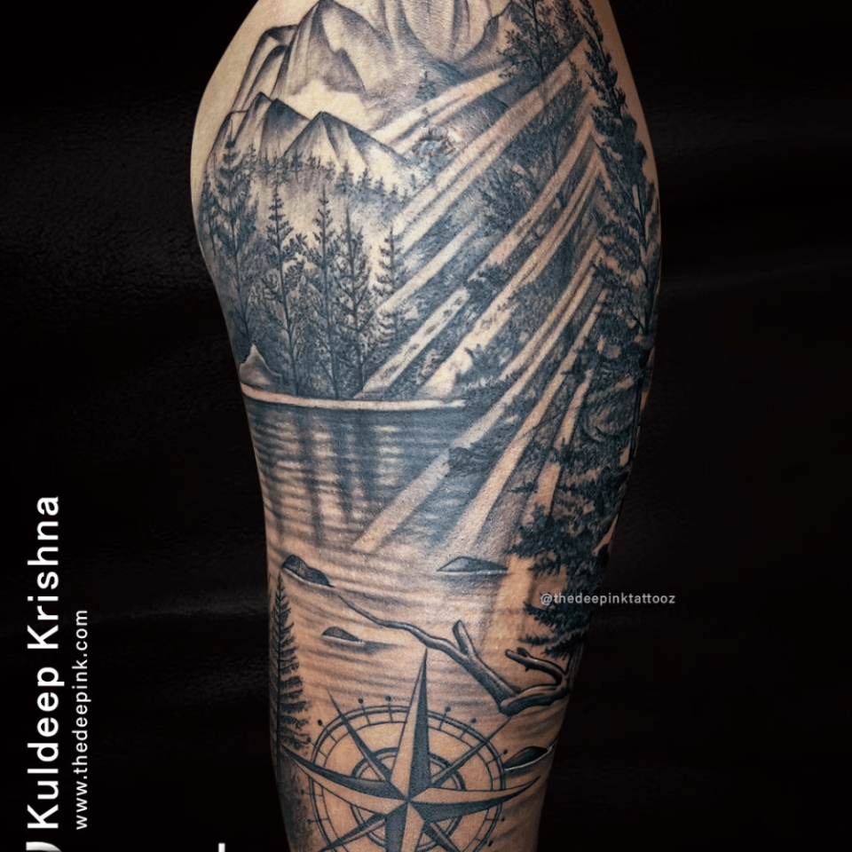 Wanderlust Star Tattoo Source @thedeepinktattooz via Instagram