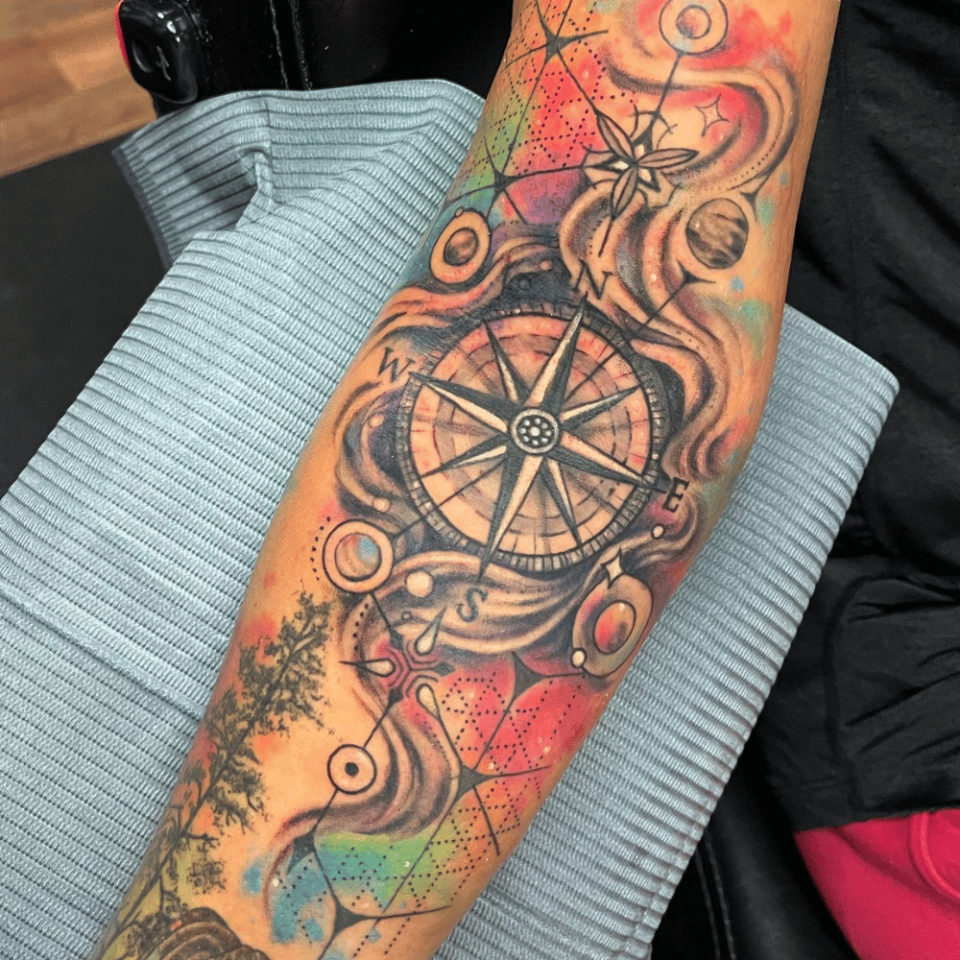 Watercolor Star Tattoo Source @Watercolordrama via Instagram