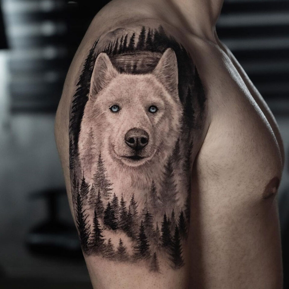 Wildlife Animal Portrait Tattoo Source @luancarvalhotattoo via Instagram