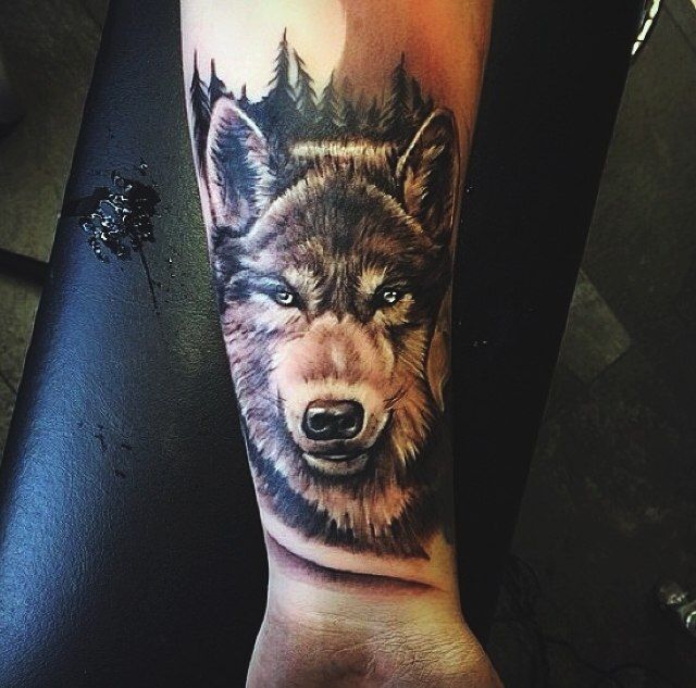 Wildlife Scene Realism Tattoo Source katemakarosha via Pinterest