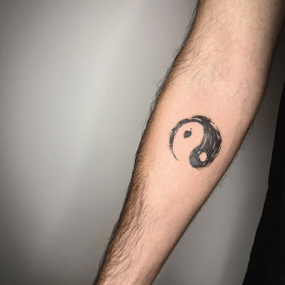 Yin and Yang Religious Tattoo