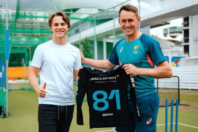 Formula 1’s Oscar Piastri Pads Up With Australian Cricket Team Ahead Of Second Ashes Test In London