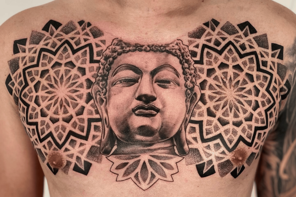 Buddhist Mandala Tattoo Source @balifamousink via Instagram